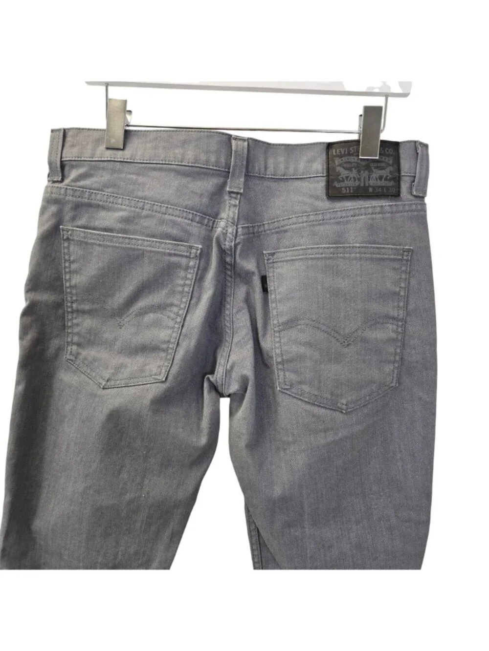 Levi's 511 Straight Leg Gray Jeans Size 34x30